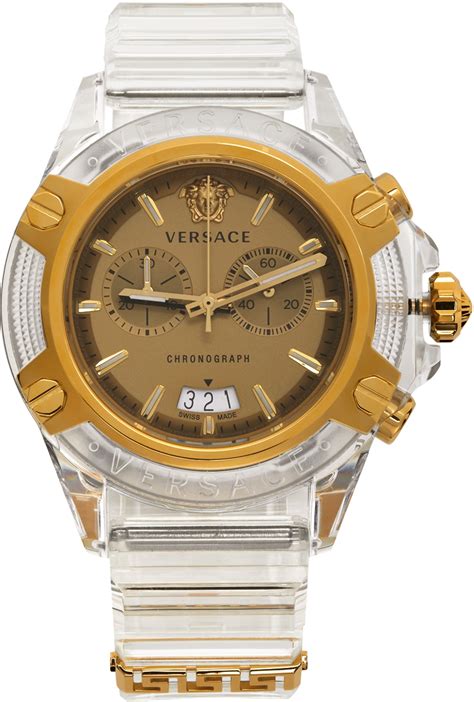 versace watch mens gold and silver|silver Versace watch men.